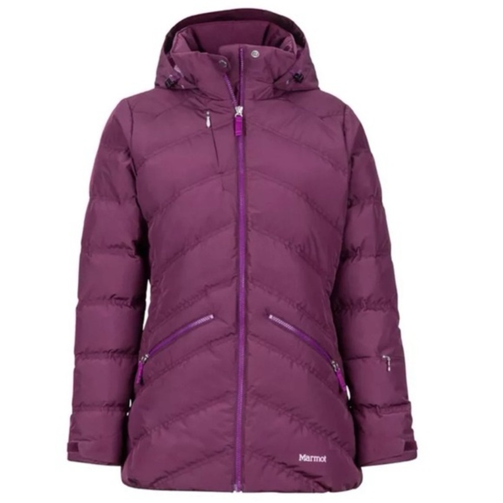 Marmot Down Ski Jacket Marmot Val D'sere Jacket Drk Purple Size XS 700 Fill Down